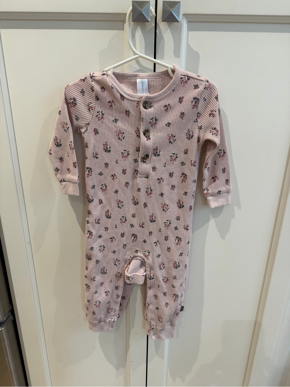 Modern moments 18m Soft Pink Floral Ribbed One-Piece for Kids